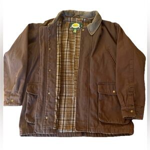 Cabelas Duck Canvas Chore Jacket Coat Mens XL Farm Trucker Flannel Lined warm